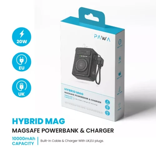 PAWA Hybrid Mag Magsafe Powerbank and Charger - Alezay Kuwait - Pawa Kuwait