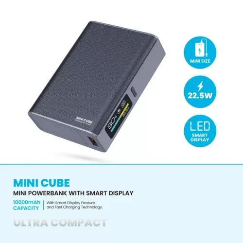 Mini Cube Mini Powerbank With Smart Display - Alezay Kuwait - Pawa Kuwait