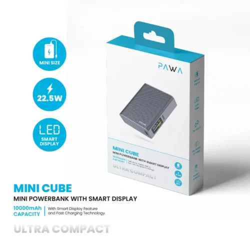 Mini Cube Mini Powerbank With Smart Display - Alezay Kuwait - Pawa Kuwait