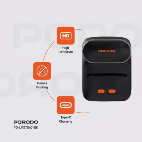 Porodo Lifestyle Super HD Thermal Printer - Alezay Kuwait - Porodo Kuwait