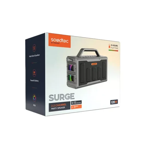 Porodo Soundtec Surge 2.2 Channel Party Speaker - Black - Alezay Kuwait - Porodo Kuwait