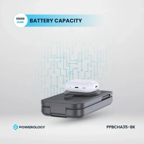 Powerology 10000mAh Qi2 15W iPh15 MagSafe PowerBank - Powerology Kuwait - Alezay Kuwait
