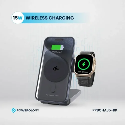 Powerology 10000mAh Qi2 15W iPh15 MagSafe PowerBank - Powerology Kuwait - Alezay Kuwait
