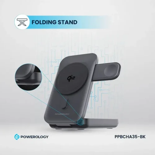 Powerology 10000mAh Qi2 15W iPh15 MagSafe PowerBank - Powerology Kuwait - Alezay Kuwait