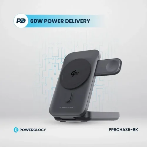 Powerology 10000mAh Qi2 15W iPh15 MagSafe PowerBank - Powerology Kuwait - Alezay Kuwait