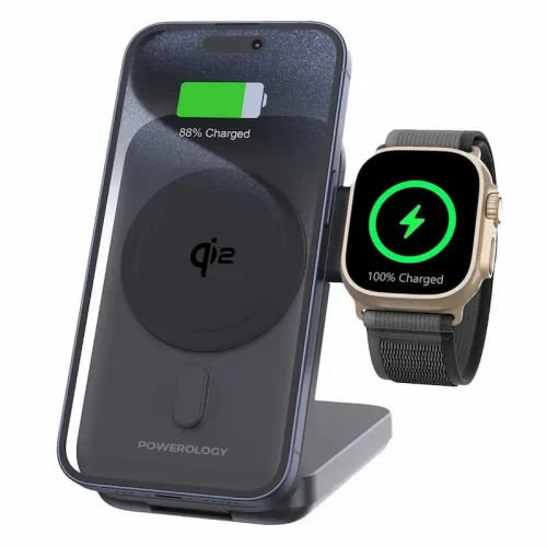 Powerology 10000mAh Qi2 15W iPh15 MagSafe PowerBank - Powerology Kuwait - Alezay Kuwait