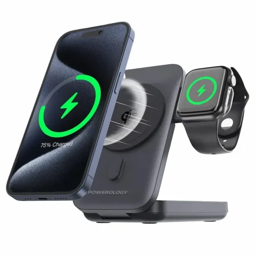 Powerology 10000mAh Qi2 15W iPh15 MagSafe PowerBank - Powerology Kuwait - Alezay Kuwait
