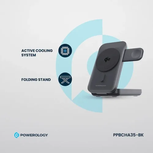 Powerology 10000mAh Qi2 15W iPh15 MagSafe PowerBank - Powerology Kuwait - Alezay Kuwait