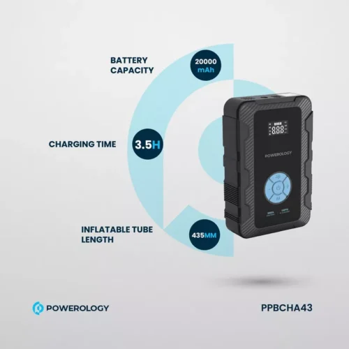 Powerology 20000mAh Power Bank Jump Start Air Compressor - Alezay Kuwait - Powerology Kuwait