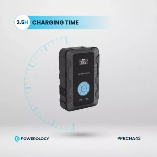 Powerology 20000mAh Power Bank Jump Start Air Compressor - Alezay Kuwait - Powerology Kuwait