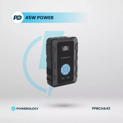 Powerology 20000mAh Power Bank Jump Start Air Compressor - Alezay Kuwait - Powerology Kuwait