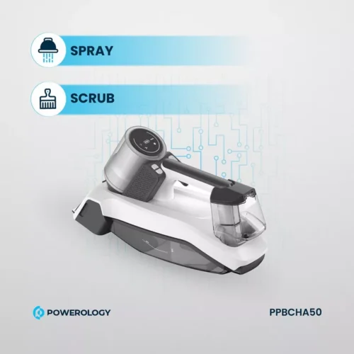 Powerology Cordless Spot Cleaner - White - Alezay Kuwait - Powerology Kuwait