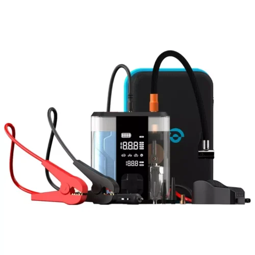 Powerology PPO47 8800mAh Jump Start Air Compressor - Alezay Kuwait - Powerology Kuwait