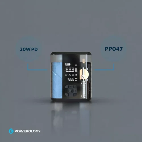 Powerology PPO47 8800mAh Jump Start Air Compressor - Alezay Kuwait - Powerology Kuwait