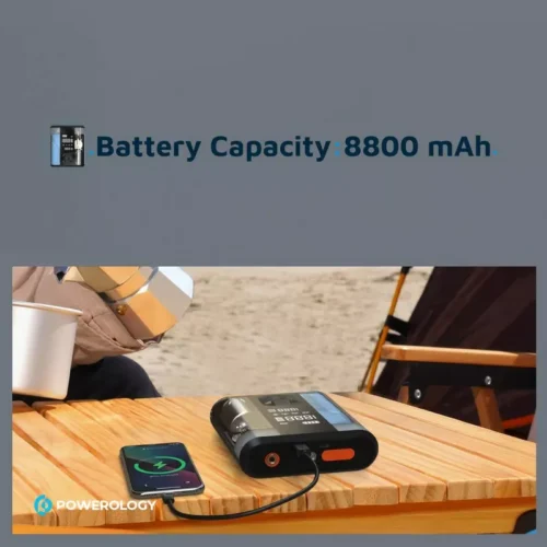 Powerology PPO47 8800mAh Jump Start Air Compressor - Alezay Kuwait - Powerology Kuwait