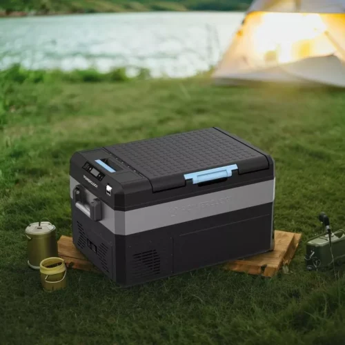Powerology Smart Solar Recharge Fridge and Freezer - Black - Alezay Kuwait - Powerology Kuwait