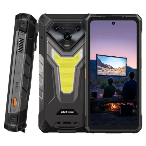 ULEFONE ARMOR 34 Pro Rugged Phone 25500mAh Battery with Builtin Autofocus DLP Projector - Pulse Black - Alezay Kuwait - Ulefone Kuwait