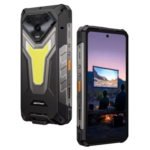 ULEFONE ARMOR 34 Pro Rugged Phone 25500mAh Battery with Builtin Autofocus DLP Projector - Pulse Black - Alezay Kuwait - Ulefone Kuwait