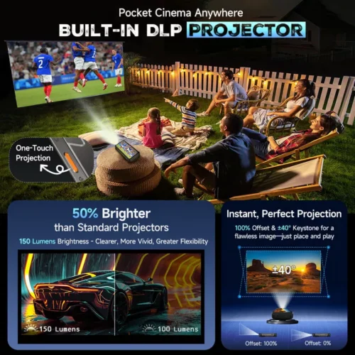 ULEFONE ARMOR 34 Pro Rugged Phone 25500mAh Battery with Builtin Autofocus DLP Projector - Pulse Black - Specs - Alezay Kuwait - Ulefone Kuwait
