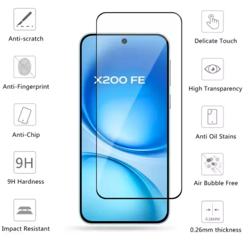 VIVO X200 FE TEMPERED GLASS SCREEN PROTECTOR - ALEZAY KUWAIT - VIVO KUWAIT