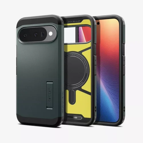 Google Pixel 10 Pro Case Tough Armor Magfit Spigen - Abyss Green - Alezay Kuwait - Spigen Kuwait