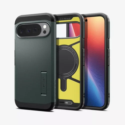 Google Pixel 10 Pro XL Case Tough Armor Magfit Spigen - Abyss Green - Alezay Kuwait - Spigen Kuwait