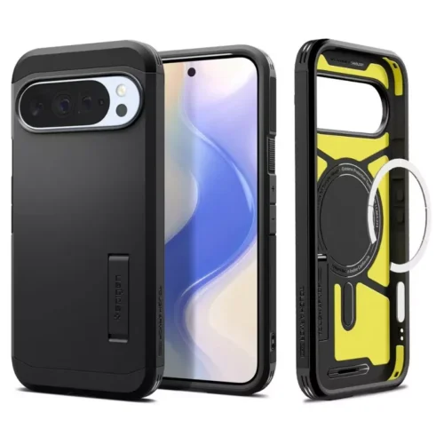 Google Pixel 10 Pro XL Case Tough Armor Magfit Spigen - Black - Alezay Kuwait - Spigen Kuwait