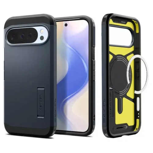 Google Pixel 10 Pro XL Case Tough Armor Magfit Spigen - Metal Slate - Alezay Kuwait - Spigen Kuwait
