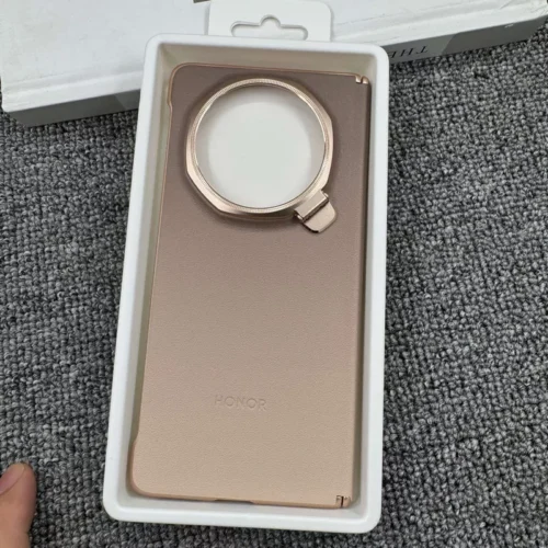 Honor Magic V5 Leather Protective Case (Official) - Gold - Alezay Kuwait - Honor Kuwait