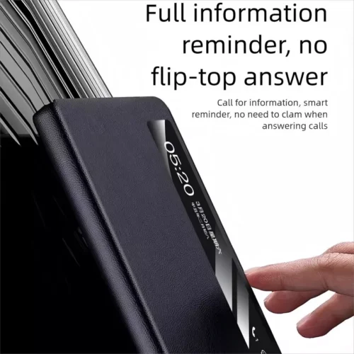 Honor Magic V5 Smart View Flip Cover (Official) - Black - Honor Kuwait - Alezay Kuwait