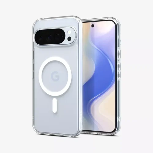 Google Pixel 10 Pro XL Case Ultra Hybrid Magfit Spigen - Clear White - Alezay Kuwait - Spigen Kuwait