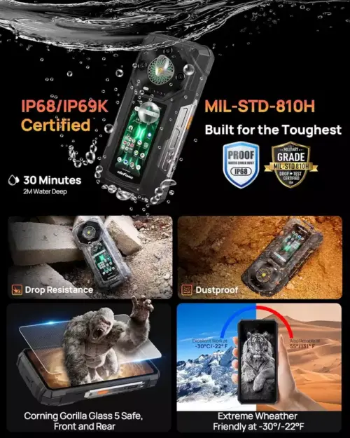 Ulefone Armor 33 Pro 5G 25500mAh Massive Battery with Dual-Screen Rugged Phone - Alezay Kuwait - Ulefone Kuwait