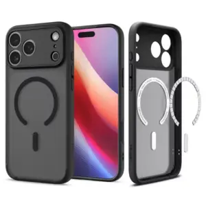 Apple iPhone 17 Pro Max Case Ultra Hybrid Magfit Spigen - Apple iPhone 17 Pro Case Ultra Hybrid Magfit Spigen - Frost Black - Alezay Kuwait - Spigen Kuwait