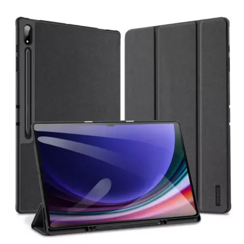 DUX DUCIS DOMO Case for Samsung Galaxy Tab S11 Ultra (With S Pen Holder & Auto Sleep Wake) - Black - Alezay Kuwait