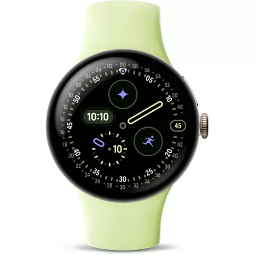 Google Pixel Watch 4 (41mm) - Champagne Gold Case with Lemongrass Active Band - Alezay Kuwait - Google Store Kuwait