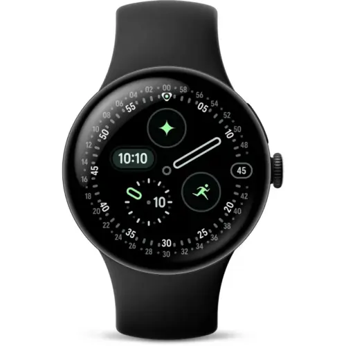 Google Pixel Watch 4 (41mm) - Matte Black Case with Obsidian Active Band - Alezay Kuwait - Google Store Kuwait