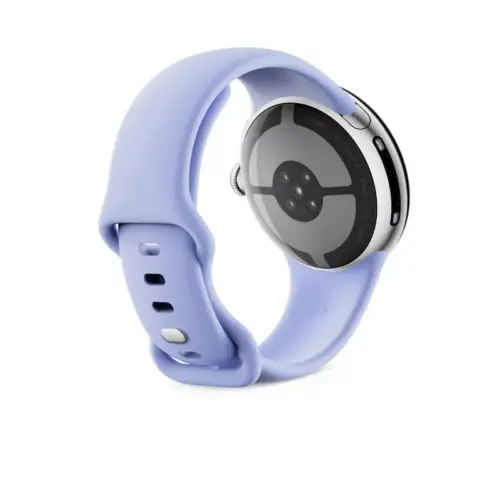 Google Pixel Watch 4 (41mm) - Polished Silver Case with Iris Active Band - Alezay Kuwait - Google Store Kuwait
