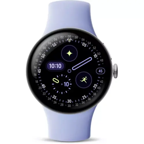 Google Pixel Watch 4 (41mm) - Polished Silver Case with Iris Active Band - Alezay Kuwait - Google Store Kuwait