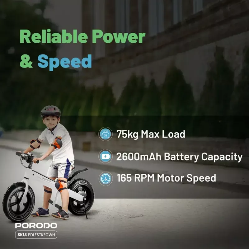 Porodo Lifestyle JoyCruiser Kids Electric Bike 18 Porodo Lifestyle JoyCruiser Kids Electric Bike - Porodo Kuwait - Alezay Kuwait