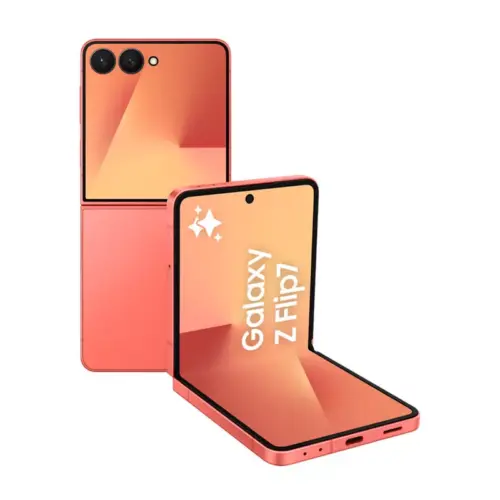 Samsung Galaxy Z Flip 7 5G - Coral Red - Samsung Kuwait - Alezay Kuwait