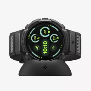 Spigen Rugged Armor Pro for Google Pixel Watch 4 Case Band with Charger Stand Protective TPU Cover - Spigen Kuwait - Alezay Kuwait