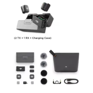 DJI Mic 3 (2 TX + 1 RX + Charging Case) - Wireless Microphone - Alezay Kuwait -DJI Kuwait