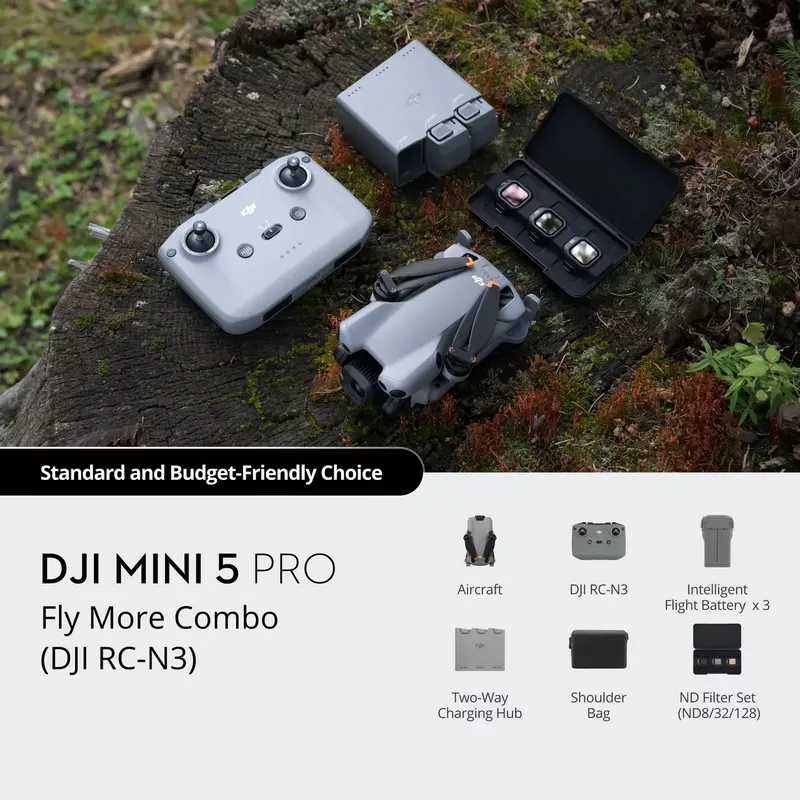 DJI Mini 5 Pro Fly More Combo (DJI RC-N3) 11 DJI Mini 5 Pro Fly More Combo (DJI RC-N3) - Alezay Kuwait - DJI Kuwait