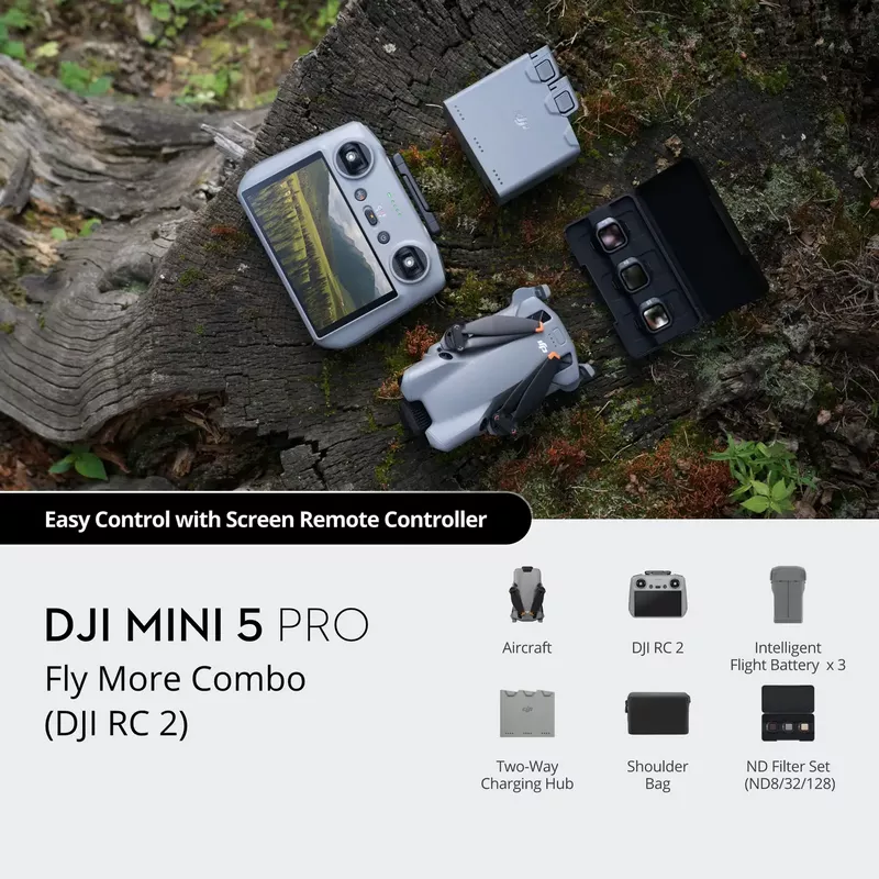 DJI Mini 5 Pro Fly More Combo (DJI RC2) 11 DJI Mini 5 Pro Fly More Combo (DJI RC2) - Alezay Kuwait - DJI Kuwait