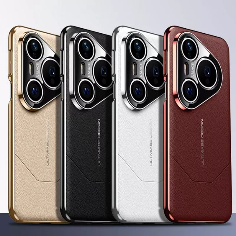 Huawei Pura 80 Ultra Ultimate Design Vegan Leather Case with Full Lens Shield Protection 1 Huawei Pura 80 Ultra Ultimate Design Vegan Leather Case with Full Lens Shield Protection - Alezay Kuwait