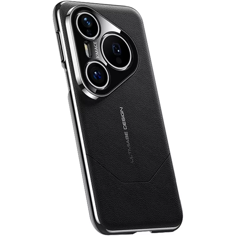 Huawei Pura 80 Ultra Ultimate Design Vegan Leather Case with Full Lens Shield Protection 9 Huawei Pura 80 Ultra Ultimate Design Vegan Leather Case with Full Lens Shield Protection - Black - Alezay Kuwait