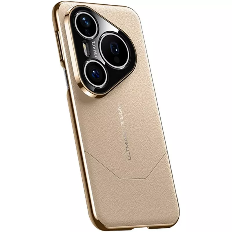 Huawei Pura 80 Ultra Ultimate Design Vegan Leather Case with Full Lens Shield Protection 11 Huawei Pura 80 Ultra Ultimate Design Vegan Leather Case with Full Lens Shield Protection - Gold - Alezay Kuwait