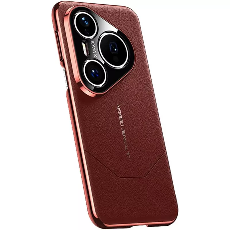 Huawei Pura 80 Ultra Ultimate Design Vegan Leather Case with Full Lens Shield Protection 10 Huawei Pura 80 Ultra Ultimate Design Vegan Leather Case with Full Lens Shield Protection - Red - Alezay Kuwait
