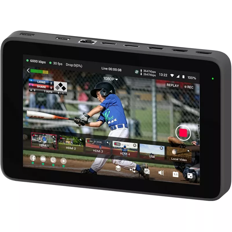 YOLOLIV YoloBox Ultra, The Ultimate All-in-one Horizontal/Vertical Live Streaming Equipment Switcher Monitor Encoder Recorder, for Facebook, YouTube, Instagram, Tiktok, RTMPS 11 YoloLiv YoloBox Ultra - The Ultimate All-in-one Horizontal & Vertical Live Streaming Equipment Switcher - Yololiv Kuwait - Alezay Kuwait