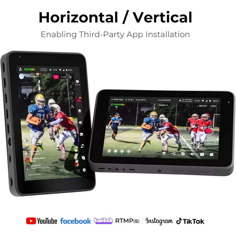 YOLOLIV YoloBox Ultra, The Ultimate All-in-one Horizontal/Vertical Live Streaming Equipment Switcher Monitor Encoder Recorder, for Facebook, YouTube, Instagram, Tiktok, RTMPS 14 YoloLiv YoloBox Ultra - The Ultimate All-in-one Horizontal & Vertical Live Streaming Equipment Switcher - Yololiv Kuwait - Alezay Kuwait